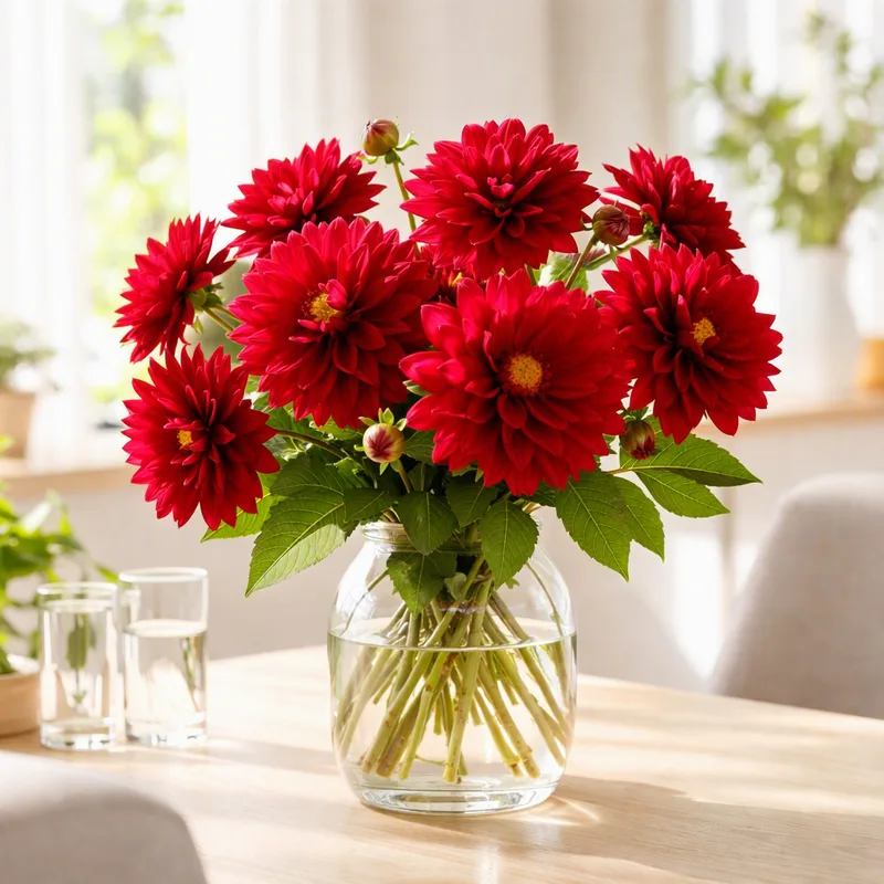 Rode dahlia - afbeelding 2