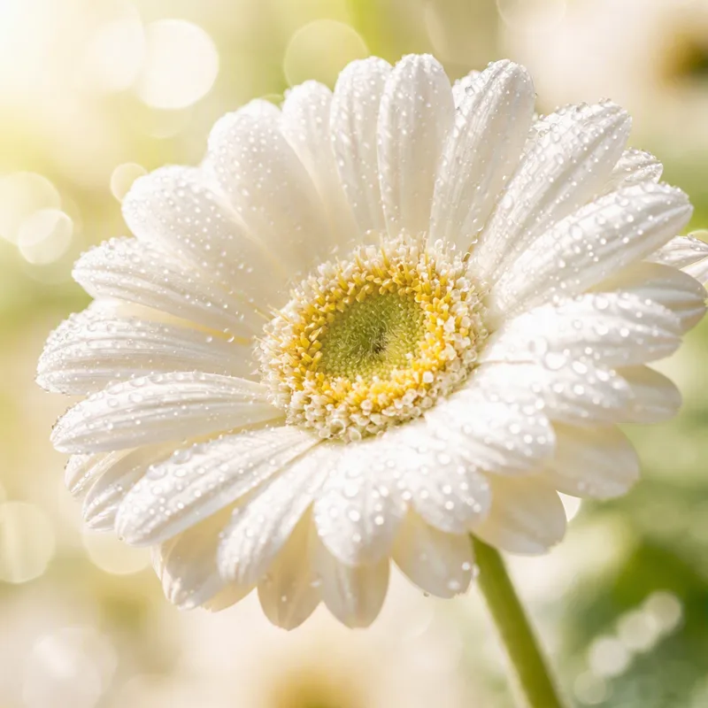 Witte gerbera