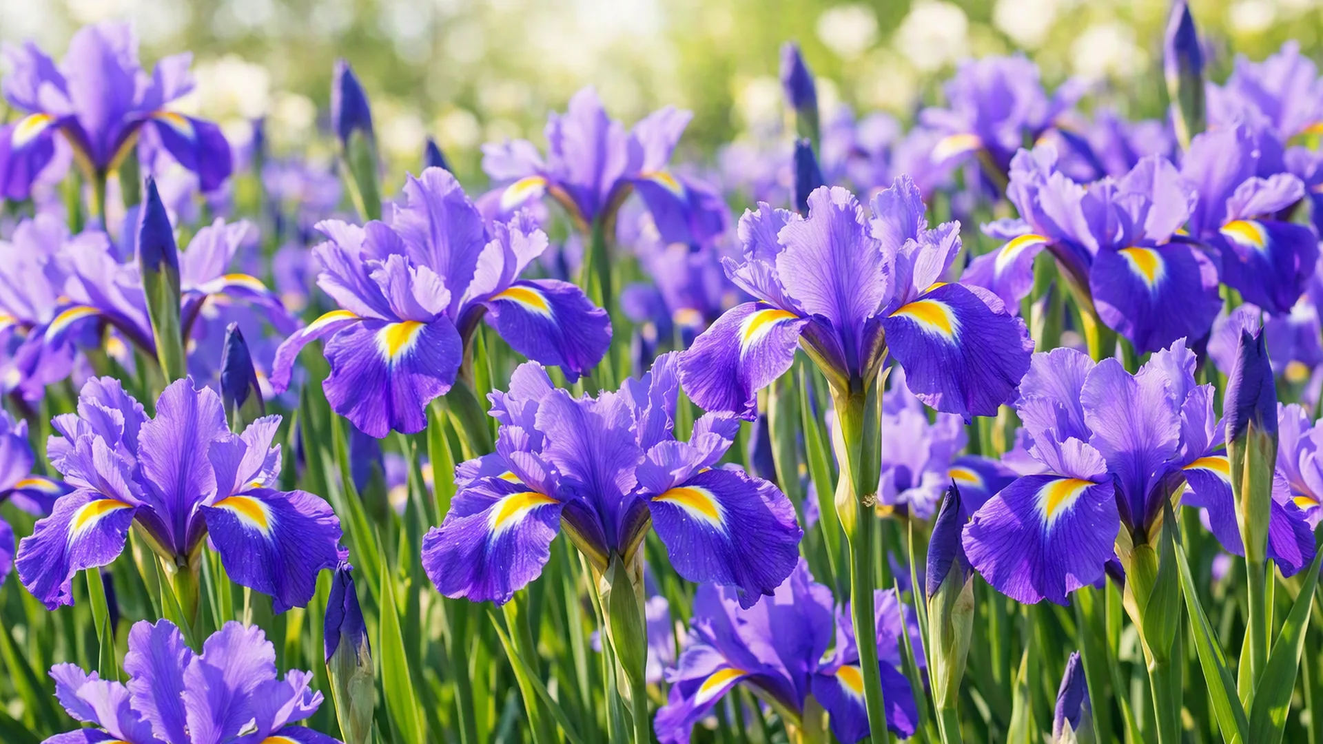 Iris - koninklijke bloem in blauw en paars