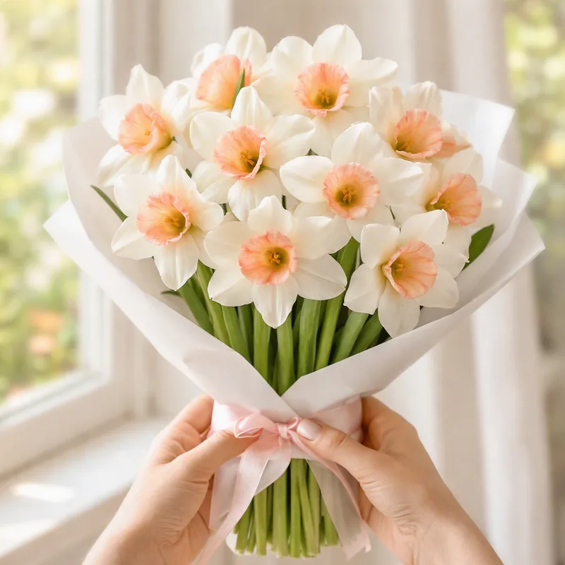 Roze narcis - afbeelding 3