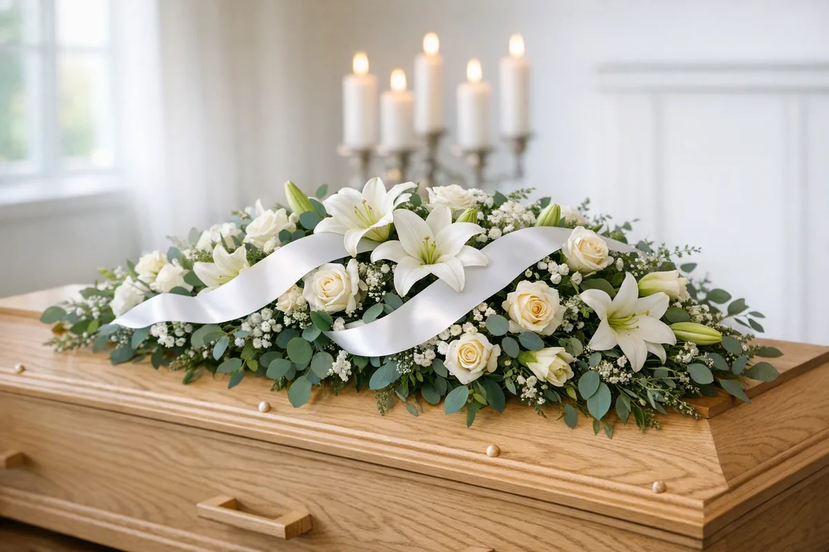 Bloemen voor een uitvaart
